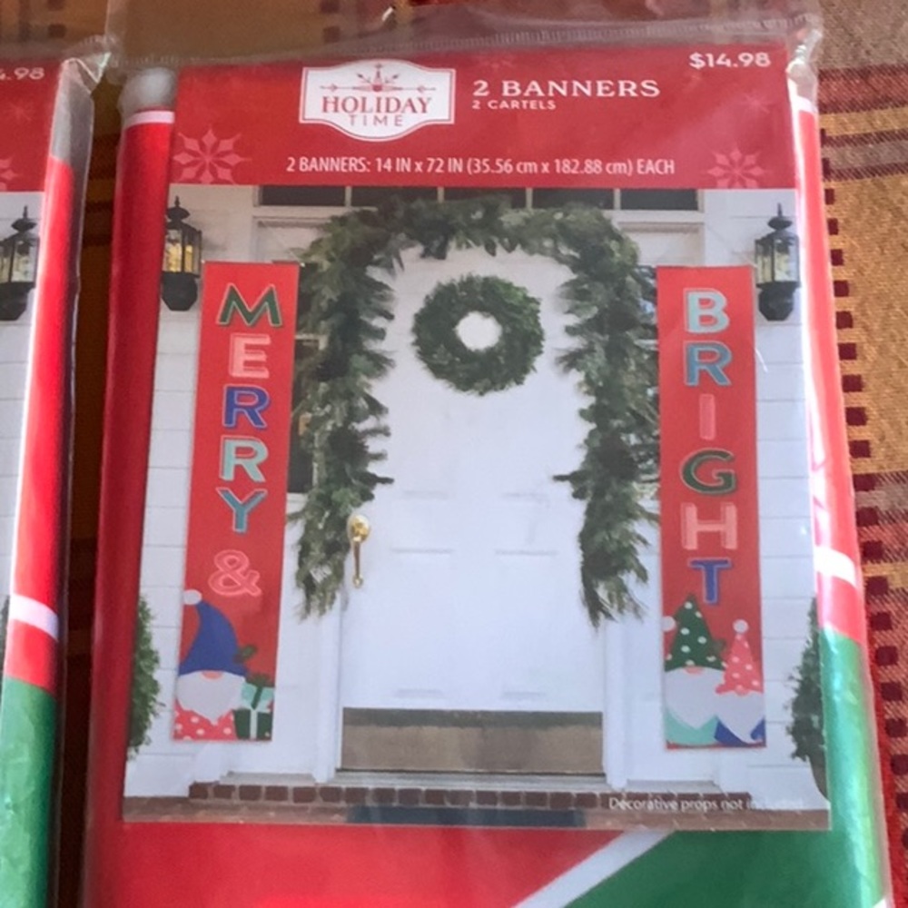 NWT 2x PACKS HOLIDAY TIME 🎄BANNERS.